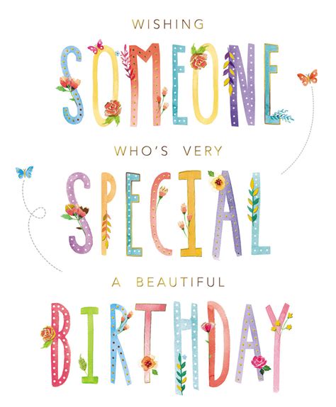 Someone Whos Very Special Birthday Greeting Card Cards