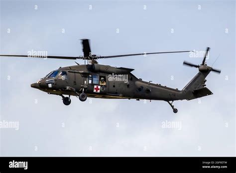 United States Army Sikorsky Uh 60m Blackhawk Medevac Helicopter In Flight The Netherlands