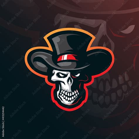 Skull Mascot Logo Design Vector With Modern Illustration Concept Style