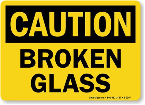Glassware Safety Symbol Broken