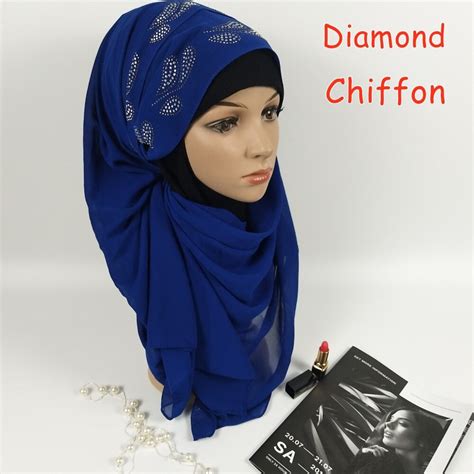M3 High Quality Diamond Bubble Chiffon Hijab Wrap Shawls Lady Scarf Scarves Headband 18075cm