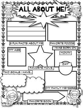All about me worksheet pdf & activities for toddlers. First Day of School - Superhero All About Me | Superhero ...