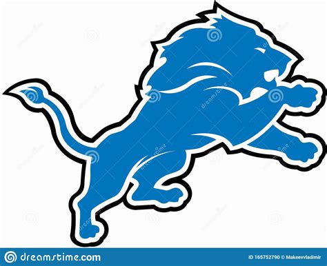 The Emblem Of The Football Club Detroit Lions Usa Editorial Image