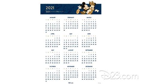 Get ready for the new year with this free 2021 disney calendar! Save the Disney Dates with these Printable 2021 Calendars - D23