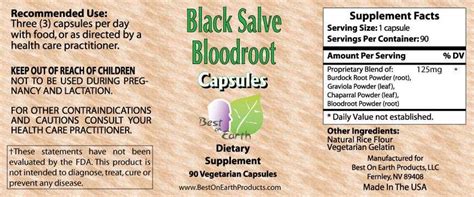 Black Salve Bloodroot 90 Caps Best On Earth Conners Clinic
