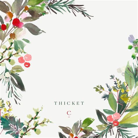 Thicket Hand Painted Winter Watercolour Foliage Clip Art Etsy