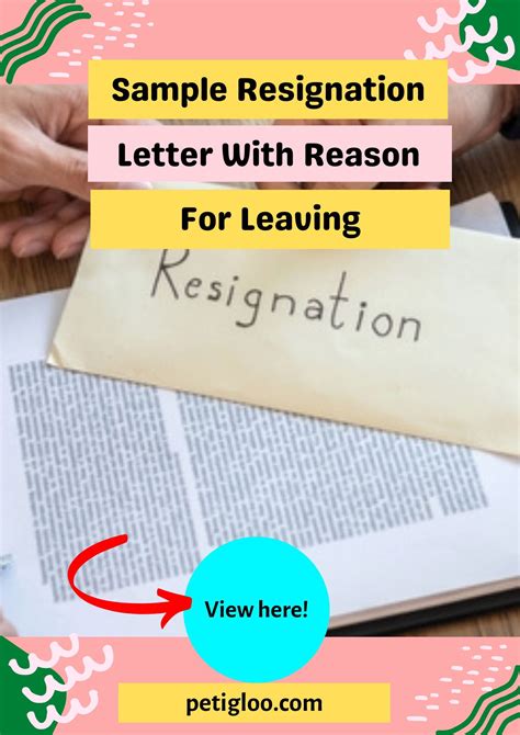 Sample Resignation Letter With Reason For Leaving Optimistminds