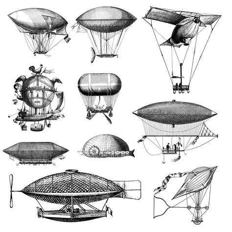 Dirigible Drawings Steampunk Airship Steampunk Illustration