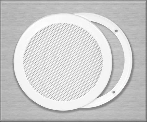 They sound great, take up no extra space and become almost invisible the speaker is usually black in color that comes with a white grille that could be painted to any color to match the decor. 6-1/2'' Round Home Theater Speaker Cover