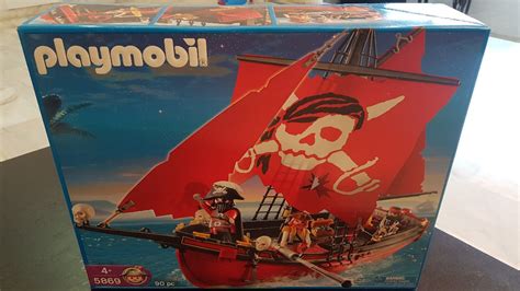 Playmobil Red Corsair Pirate Ship Retired Set Misb Hobbies