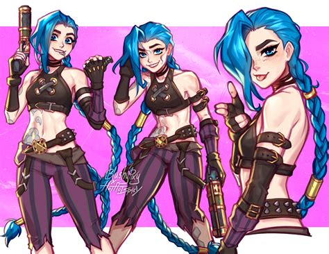 Jinx And Arcane Jinx League Of Legends And 1 More Drawn By