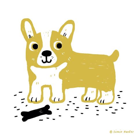 A Drawing Of A Dog With A Bone In Front Of Its Mouth And Another Dog
