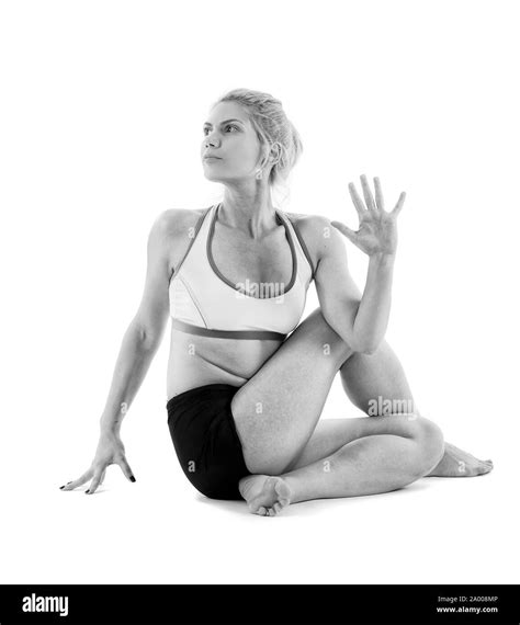 Yoga Poses Black And White Stock Photos Images Alamy