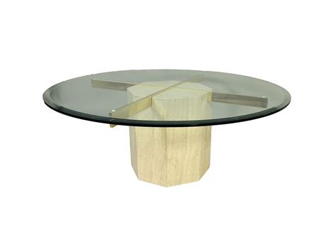 Coffee table white & antique brass antique brass white stone by zuo modern contemporary. Artedi Cocktail Table Travertine Marble Base Glass Top ...