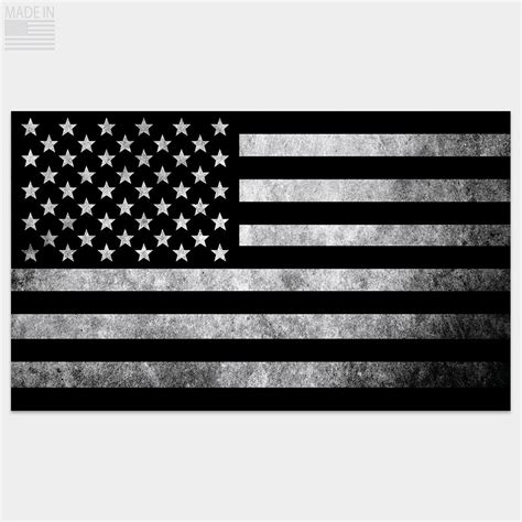 Shop Black And Gray American Flag Sticker Revolution Mfg