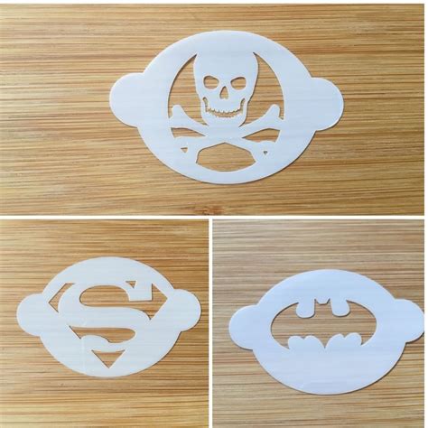 Face Painting Stage Make Up Stencil Superheros 190 Micron Mylar Plastic