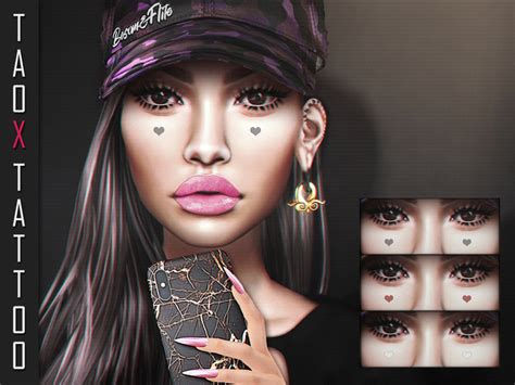 Second Life Marketplace Taox Tattoo Face Heart Luv You And Bom Bakes