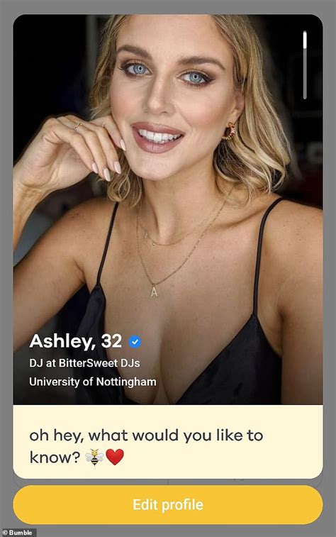 It just needs to reveal enough about you to make someone want to learn more. Ashley James' Bumble dating profile is revealed... after ...