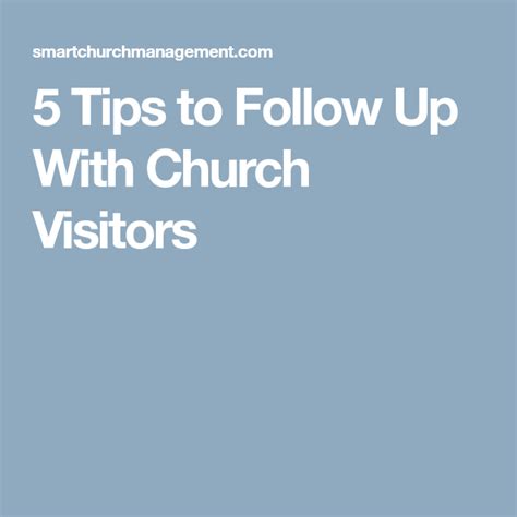 5 Tips To Follow Up With Church Visitors Tips Church Thank You Letter