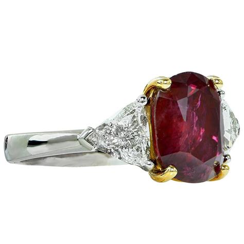 5 Carat Unheated Ruby Diamond Ring For Sale At 1stdibs