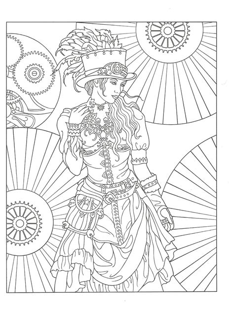 Steampunk Coloring Pages For Adults At
