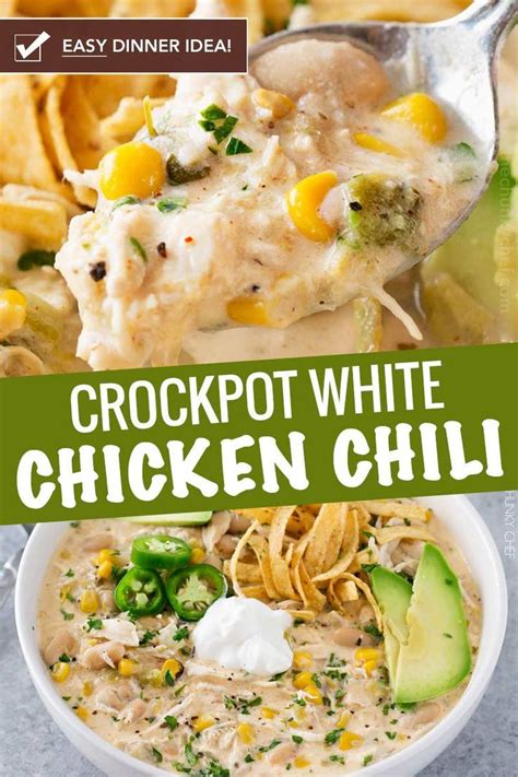 creamy crockpot white chicken chili artofit