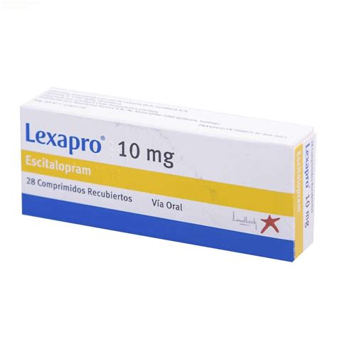 lexapro escitalopram 10 mg 28 comprimidos recubiertos surfarma