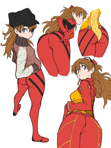 Rule 34 1girls Ass Asuka Langley Sohryu Bodysuit Clothed Clothed