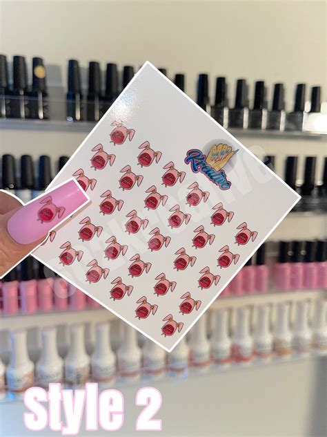 Bad Bunny Waterslide Nail Decals Etsy