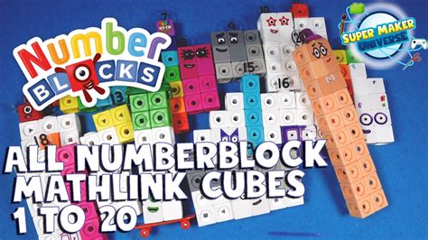 All Numberblocks Mathlink Cube Character 1 To 20 Youtube