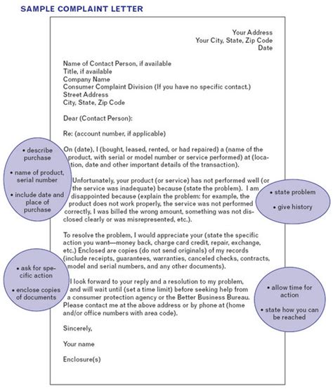 LETTER OF COMPLAINT TO INSURANCE COMPANY ~ Sample & Templates