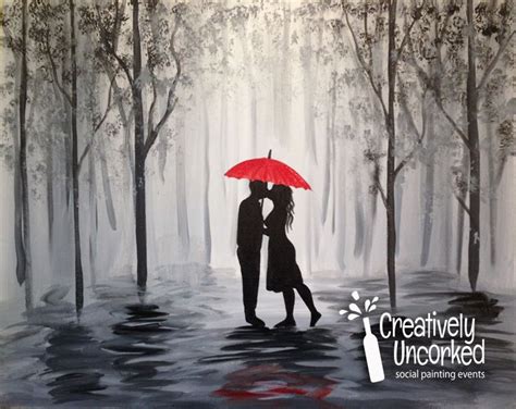 Galleries Creatively Uncorked Kissing In The Rain Silhouette