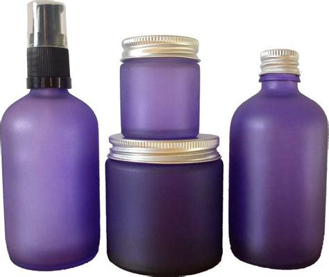 120ml Royal Purple Glass Jar For Homemade Cosmetics Aluminium Etsy Purple Glass Glass Jars