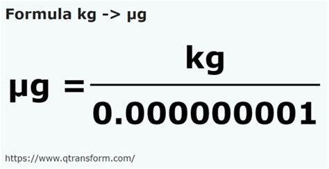 Kilogramos A Microgramos Kg A µg Convertir Kg A µg
