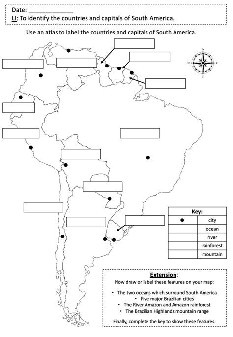 Identifying Countries By The Names Of Their Capitals South America