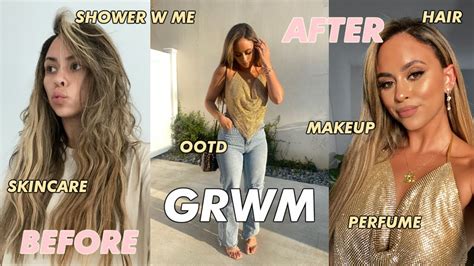 Grwm For An Event Shower Hair Wash Skincare Makeup Hot Rollers