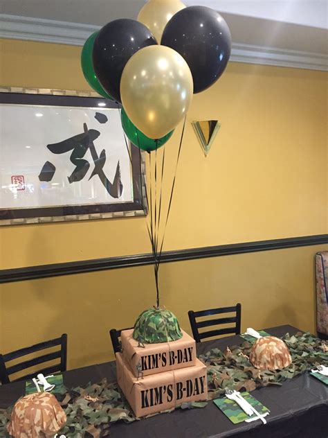 For boys, some ideas are cowboys and superheroes. Army Camouflage 60th Birthday Party (With images) | Army ...