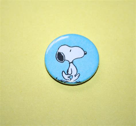 Vintage Style Snoopy Peanuts Button Pin Badges By Toypincher