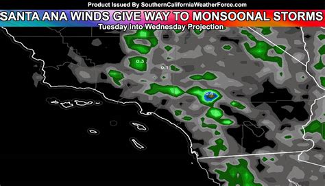 Santa Ana Winds And Heat Give Way To Storms In Monsoon Flow Tuesday And