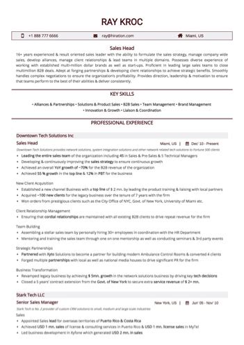 Sep 17, 2020 · so it's only reasonable to wonder if including a headshot photo on your resume will enhance your chances of getting noticed and hired. Sales Head Resume Sample by Hiration