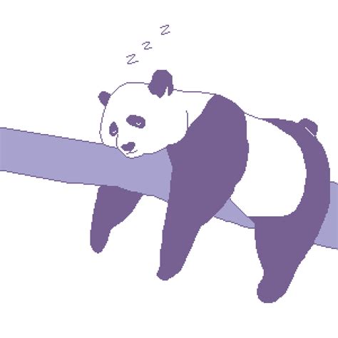Sleeping Panda Pixelart