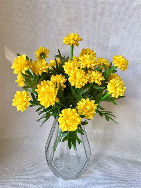 thai artificial yellow marigold flower bunch artificial flowers marigold flowers