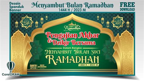 Desain Spanduk Banner Menyambut Bulan Ramadhan H M Youtube