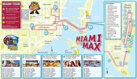 We use cookies to ensure the best. Map of the Miami Sightseeing Tour :: Miami Tour Company