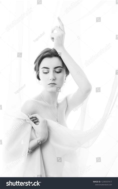 Naked Sensual Woman Veil On White Stock Photo Shutterstock