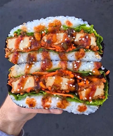 Onigirazu Aka Sushi Sandwich R Vegan