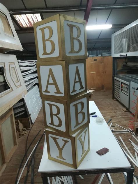 Gold Painted Wooden Baby Blocks Baby Blocks Wooden Cubes Wooden