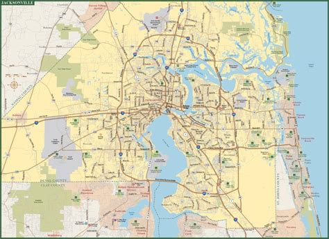 Jacksonville Metro Map Digital Vector Creative Force