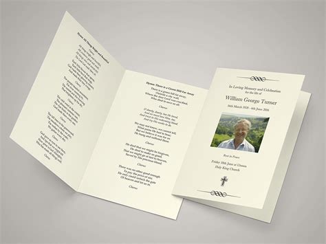 funeral hymn sheets create  personal order  service