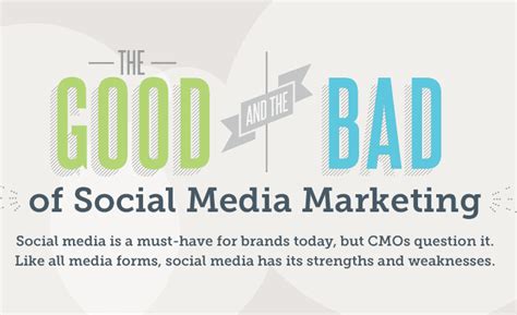 The Good And Bad Of Social Media Marketing Infographic Visualistan